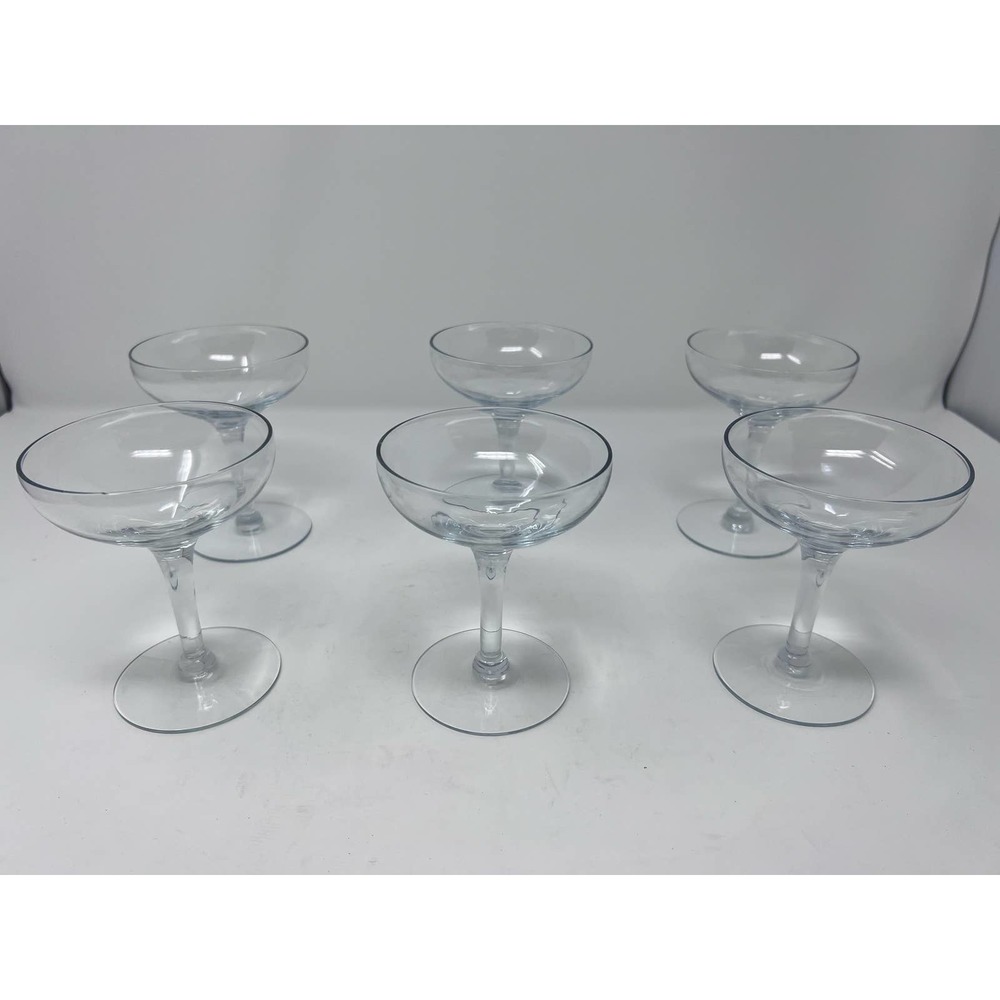 Champagne Glasses Set of 6 Brand Unknown 4 1/2" Tall x 3 1/2" Wide